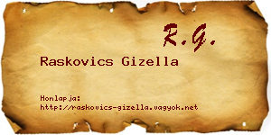 Raskovics Gizella névjegykártya